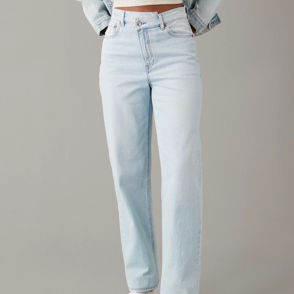 AE Strigid Highest Waist Crossover Baggy Straight Jean